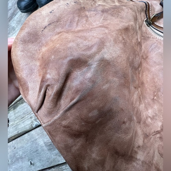 CAVALCANTI Leather Brown Fringe Boho Made in Italy Shoulder Bag - Picture 16 of 16